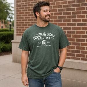 Michigan State Spartans T Shirt Mens 3XL Green NWT Pro Edge NCAA